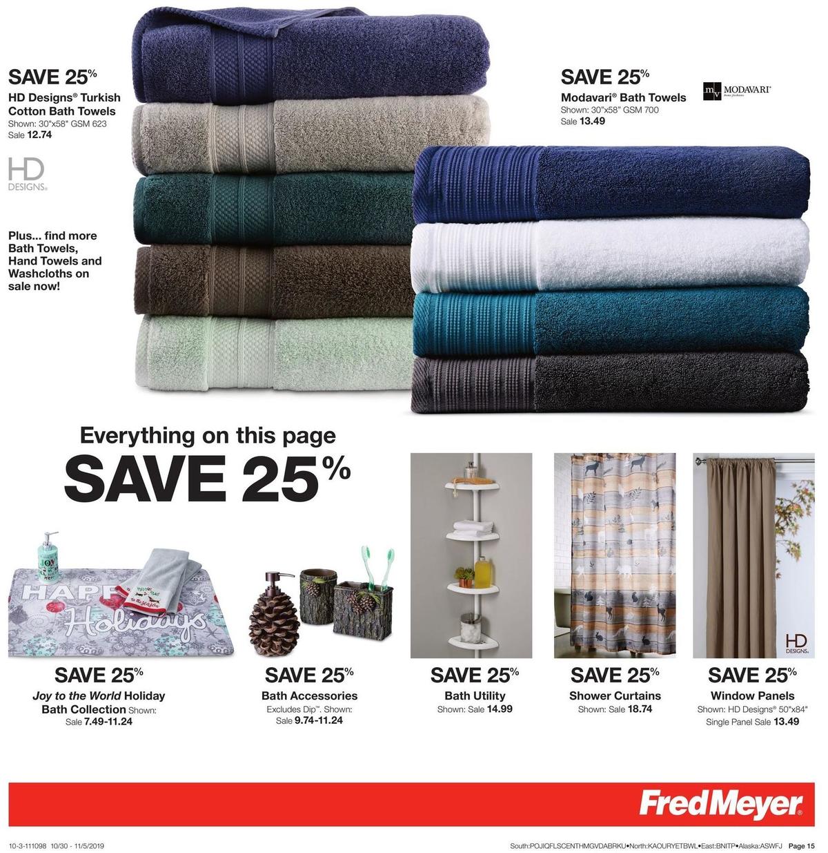 Fred Meyer General Merchandise Weekly Ad from October 30