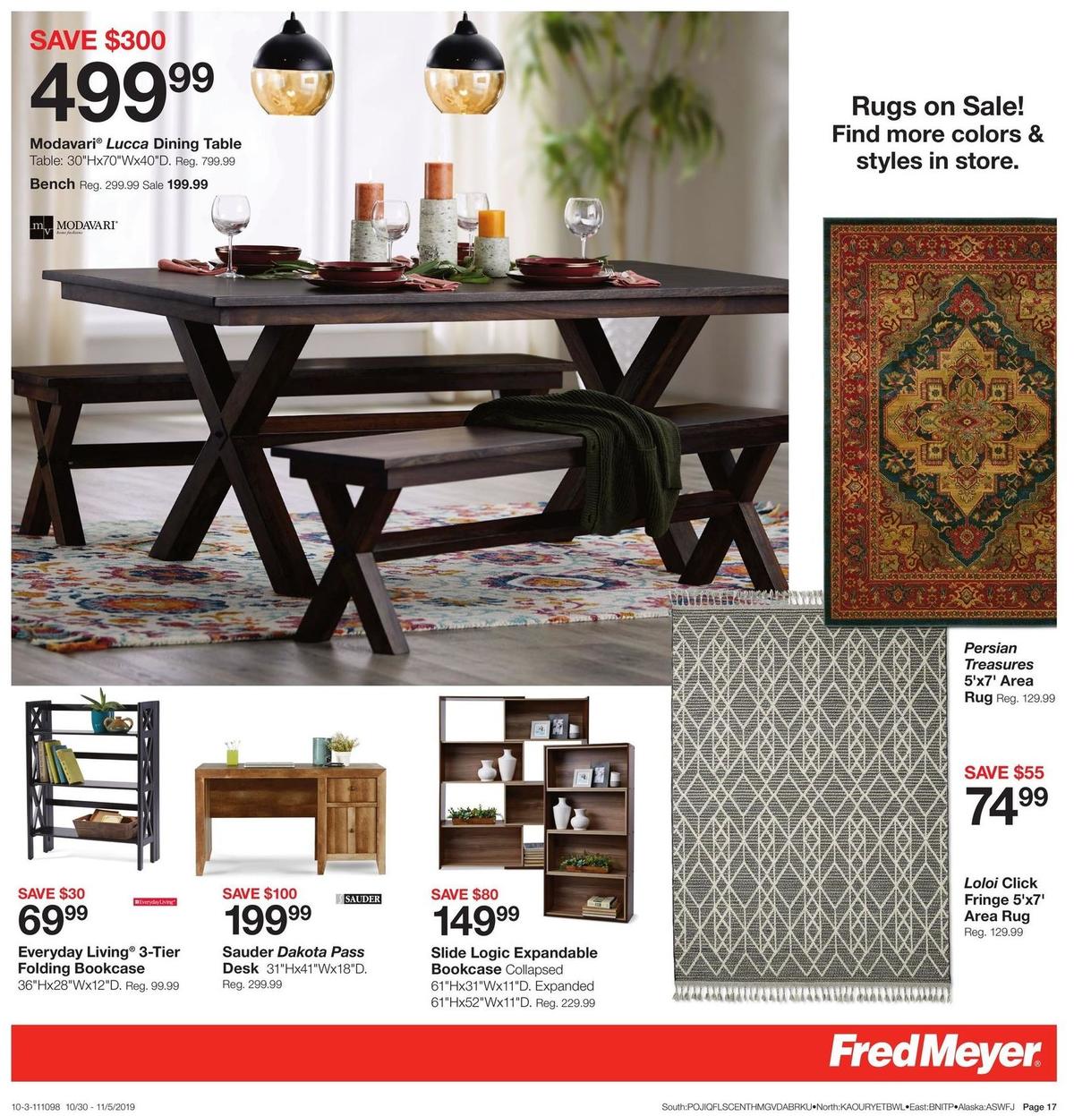 Fred Meyer General Merchandise Weekly Ad from October 30