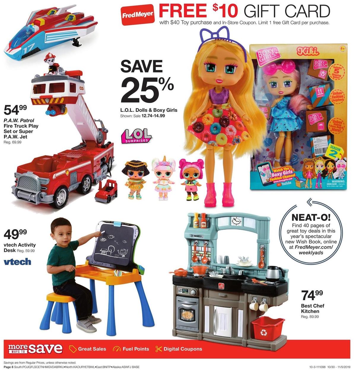 Fred Meyer General Merchandise Weekly Ad from October 30