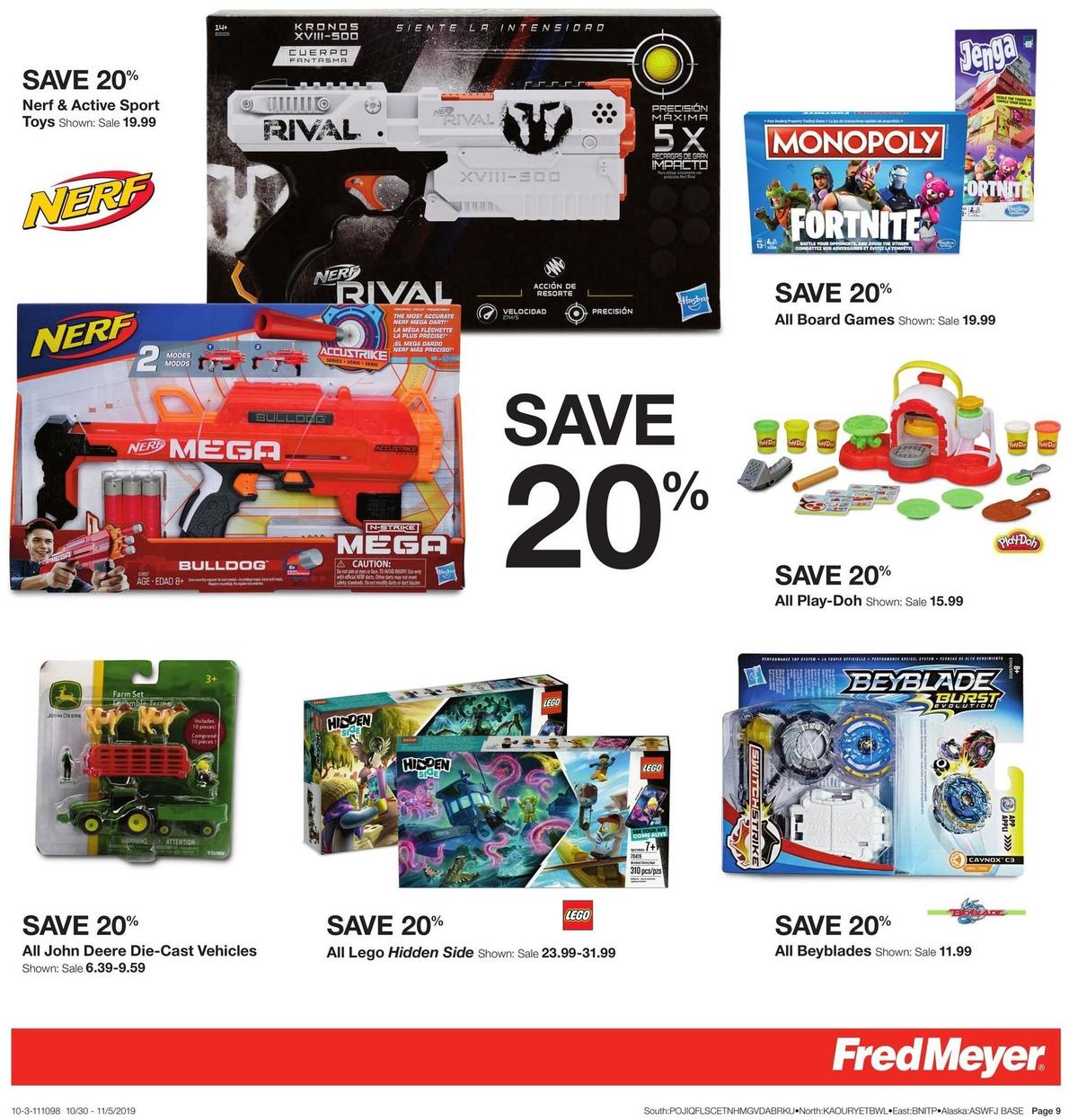 Fred Meyer General Merchandise Weekly Ad from October 30