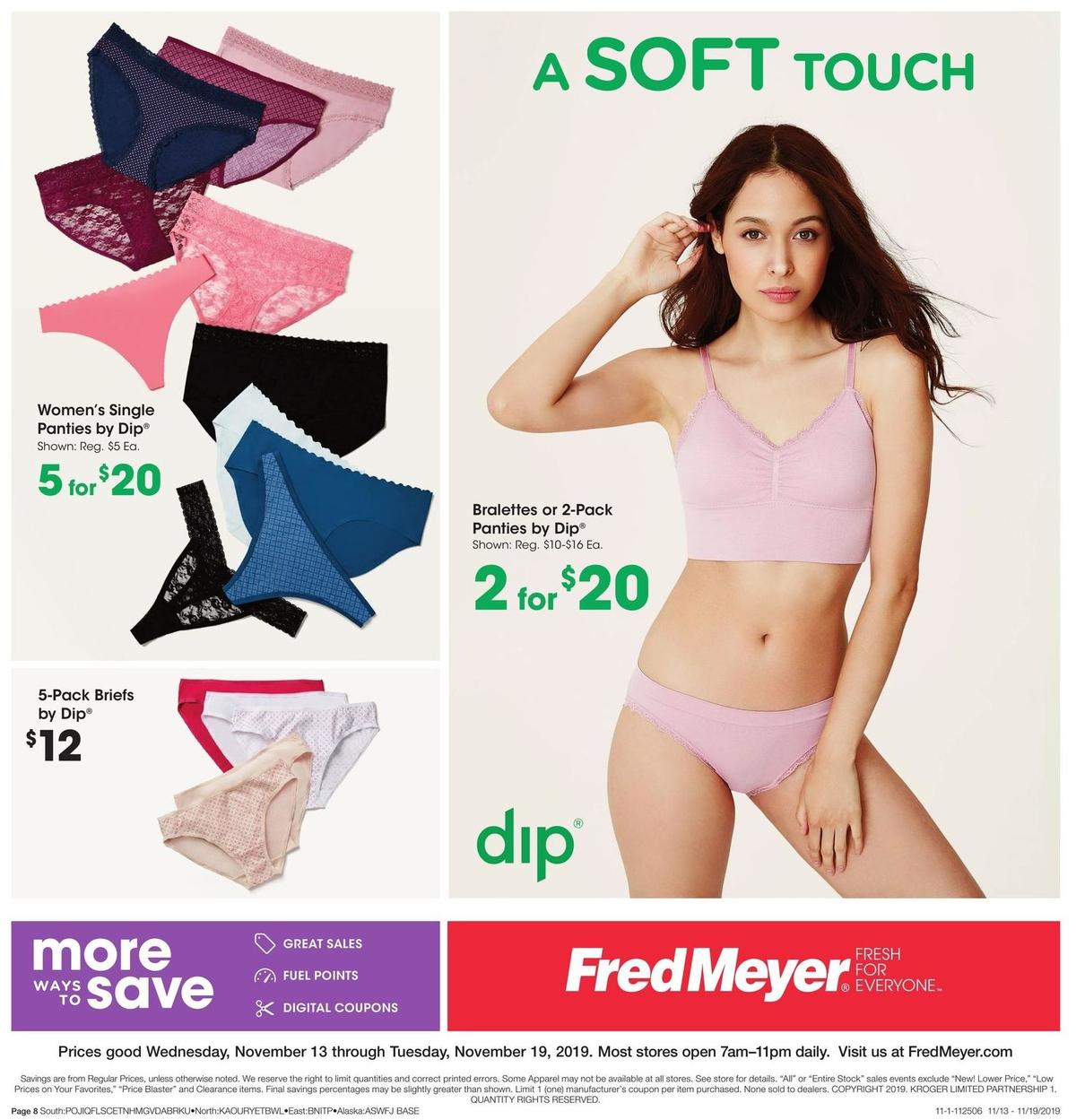 Fred Meyer Dip Apparel Weekly Ad from November 13