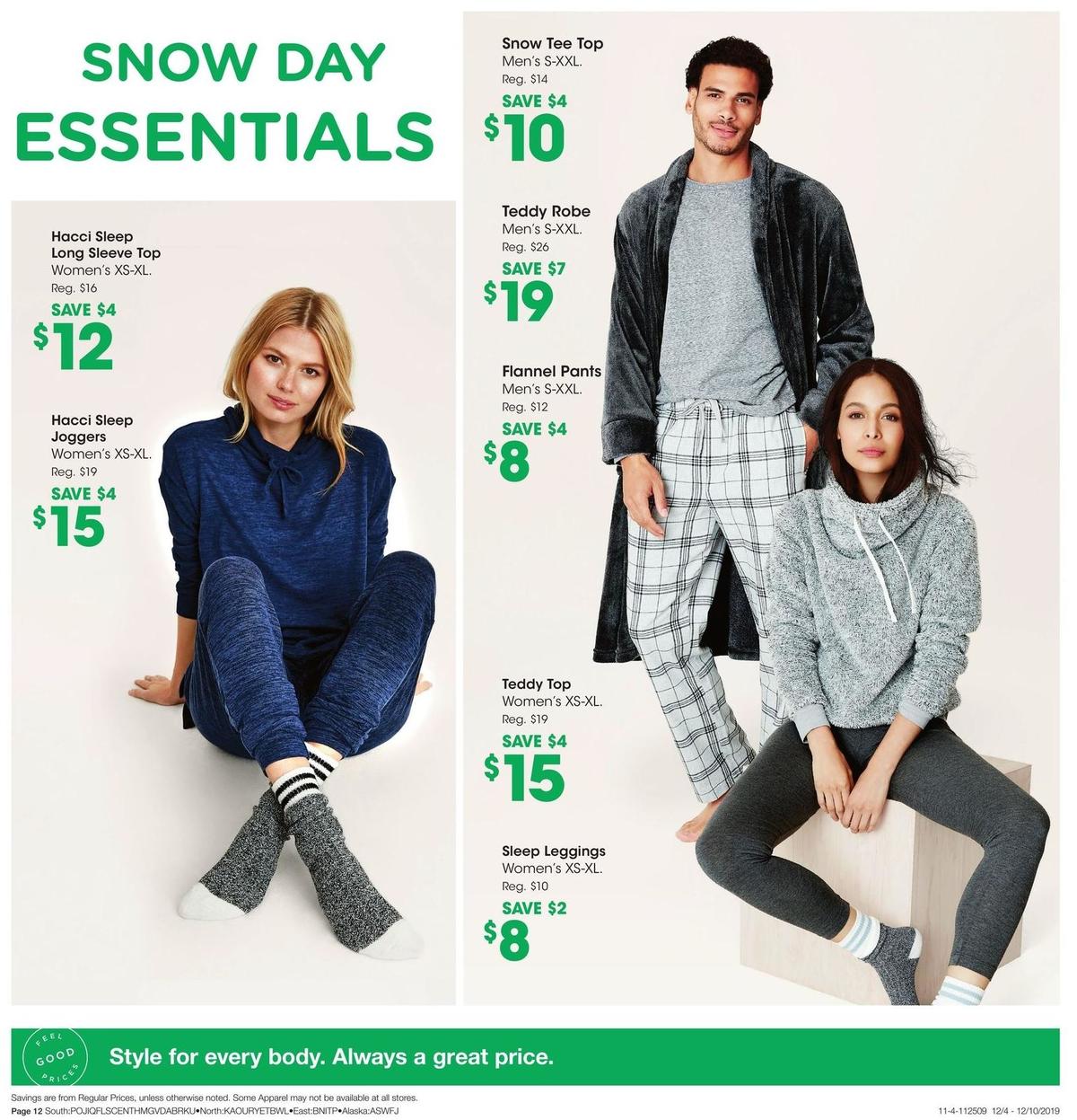 Fred Meyer Apparel Weekly Ad from December 4