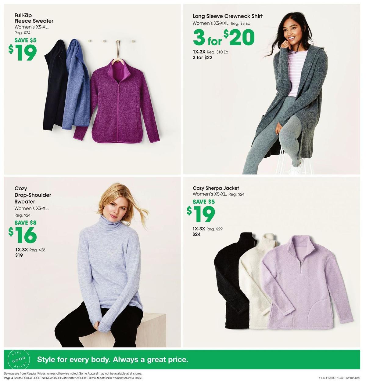 Fred Meyer Apparel Weekly Ad from December 4