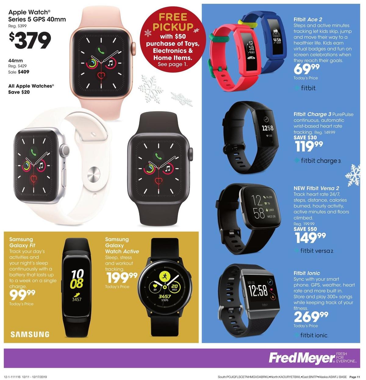 Fred Meyer Electronics & Apparel Weekly Ad from December 11