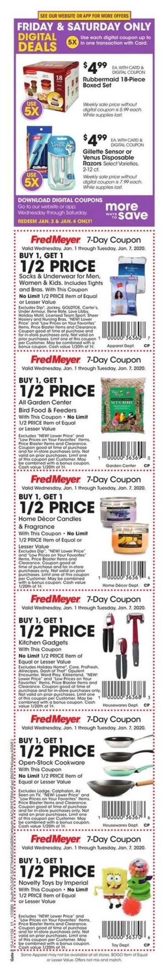 Fred Meyer Weekly Ad from January 1