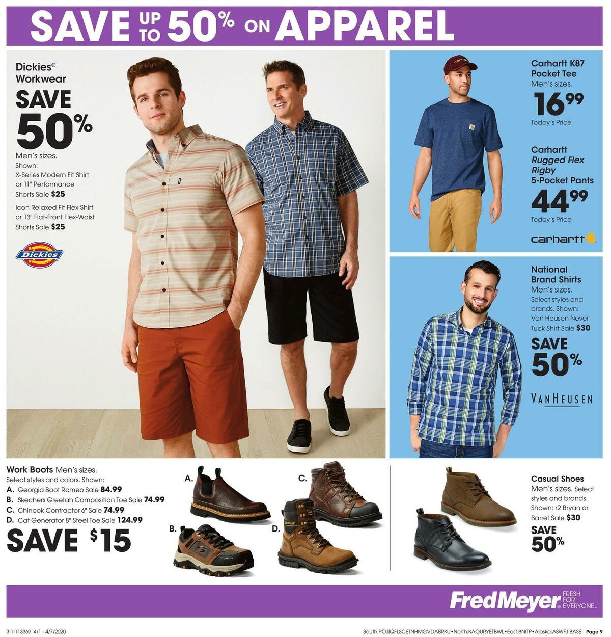 Fred Meyer Apparel Weekly Ad from April 1