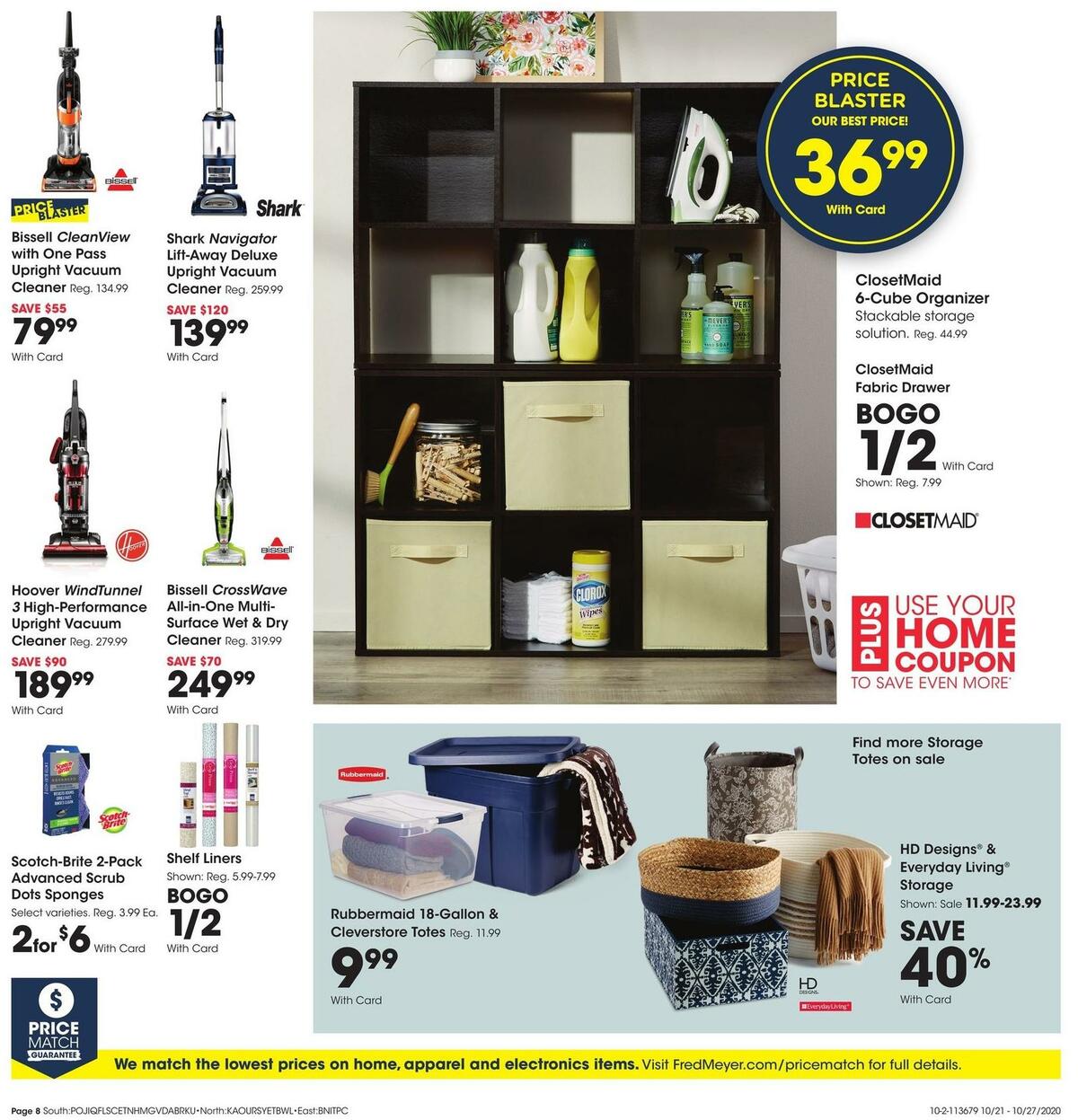 Fred Meyer General Merchandise Weekly Ad from October 21