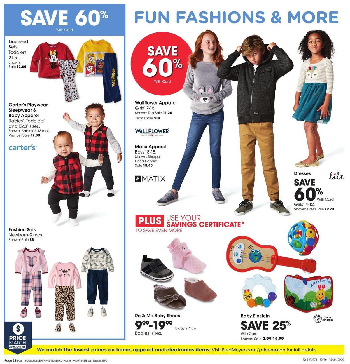 Fred Meyer General Merchandise Weekly Ad from December 16