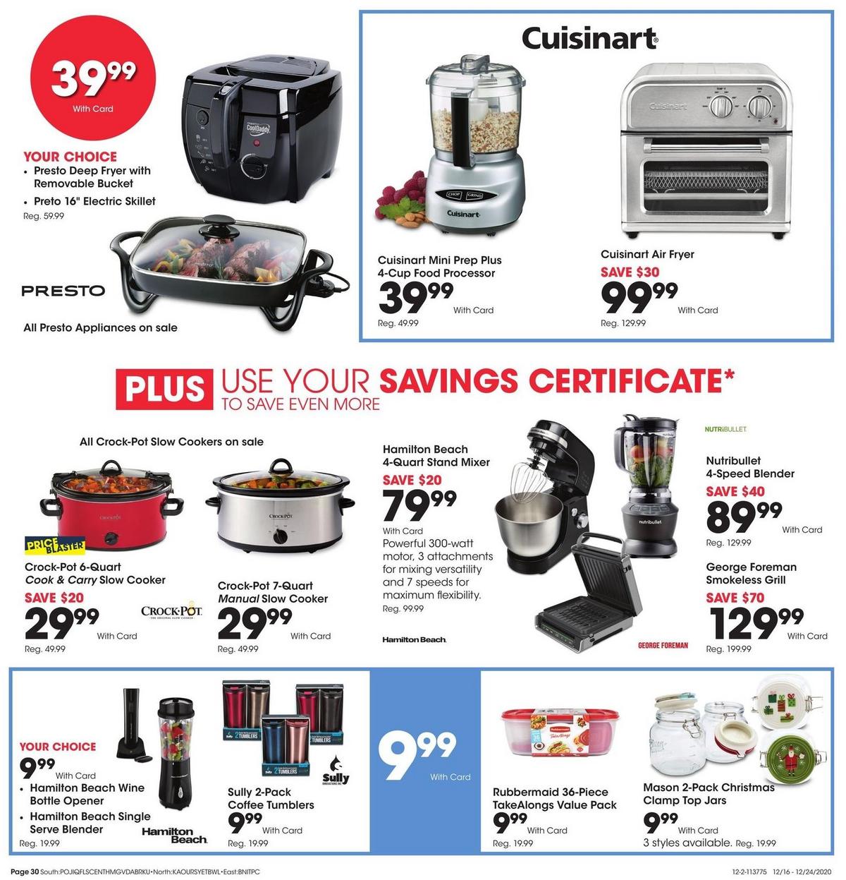 Fred Meyer General Merchandise Weekly Ad from December 16