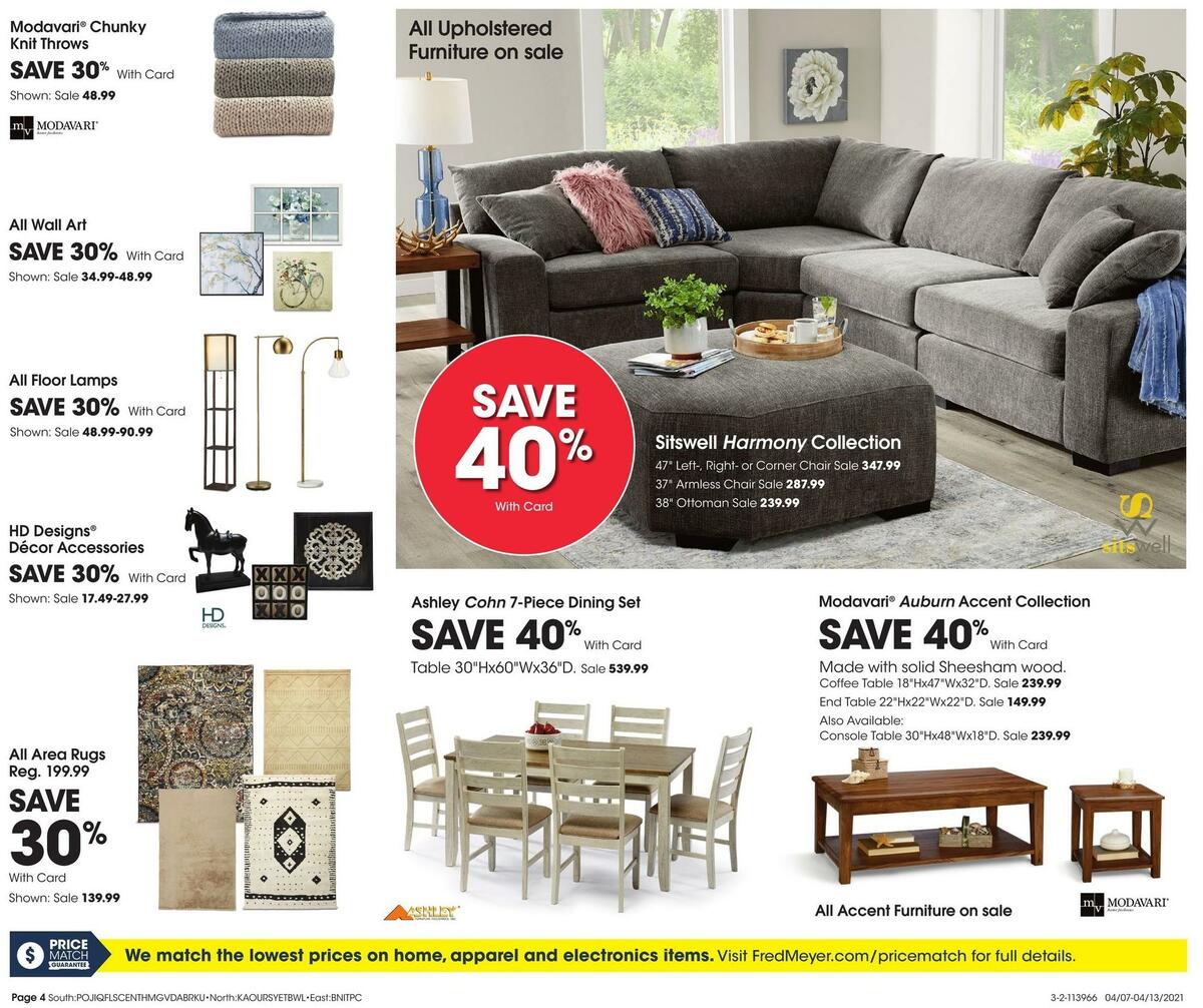 Fred Meyer General Merchandise Weekly Ad from April 7