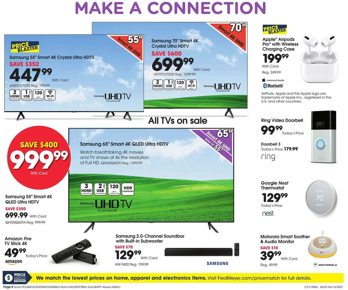 Fred Meyer General Merchandise Weekly Ad from April 7