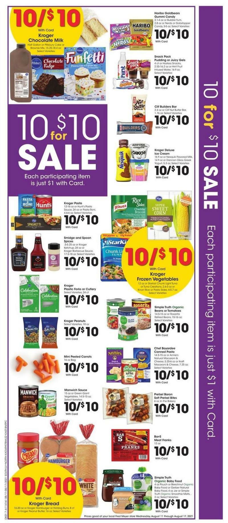 Fred Meyer Weekly Ad from August 11