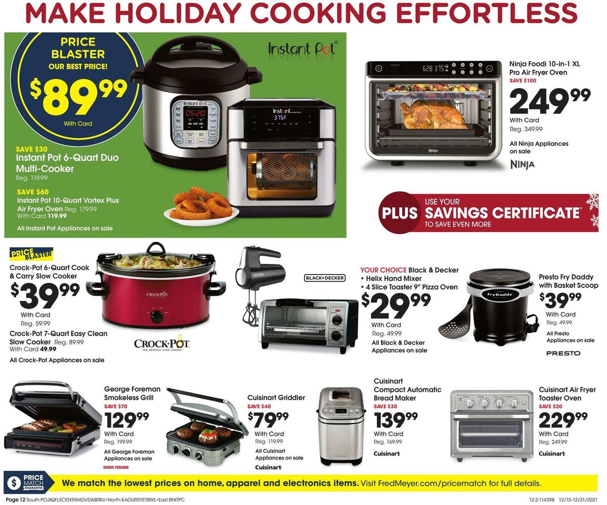 Fred Meyer General Merchandise Weekly Ad from December 15