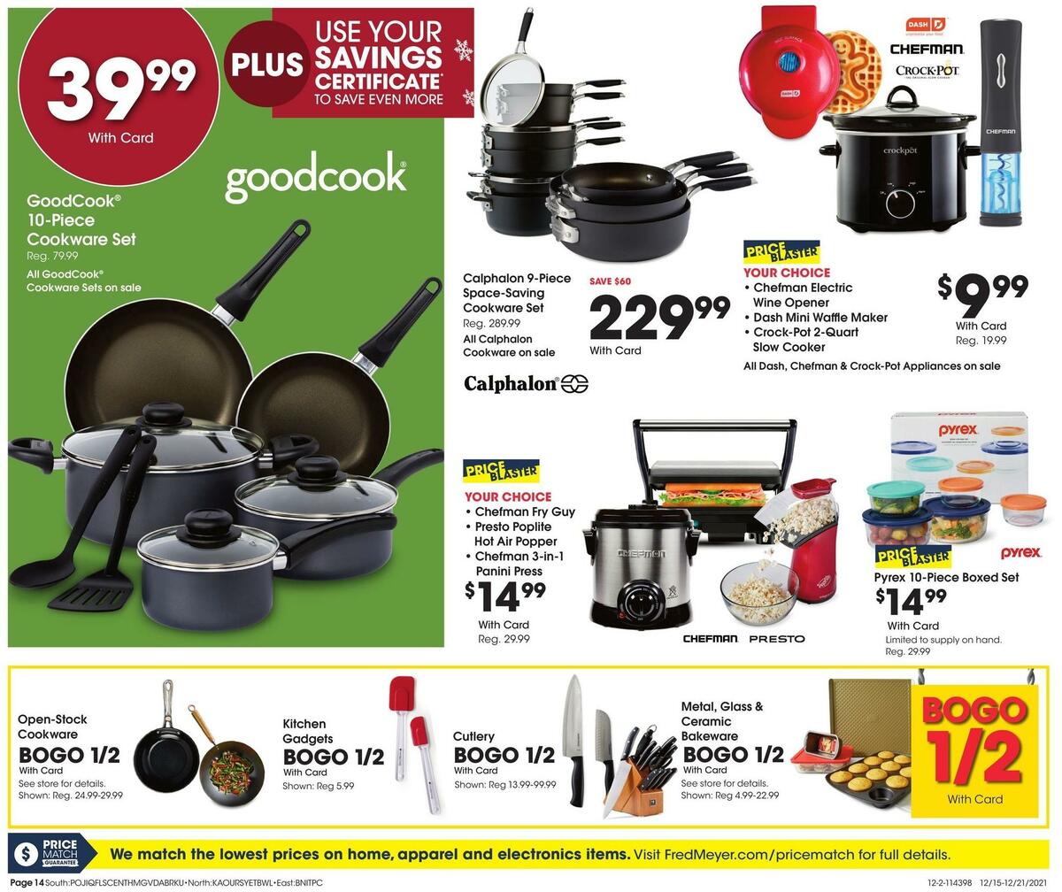 Fred Meyer General Merchandise Weekly Ad from December 15