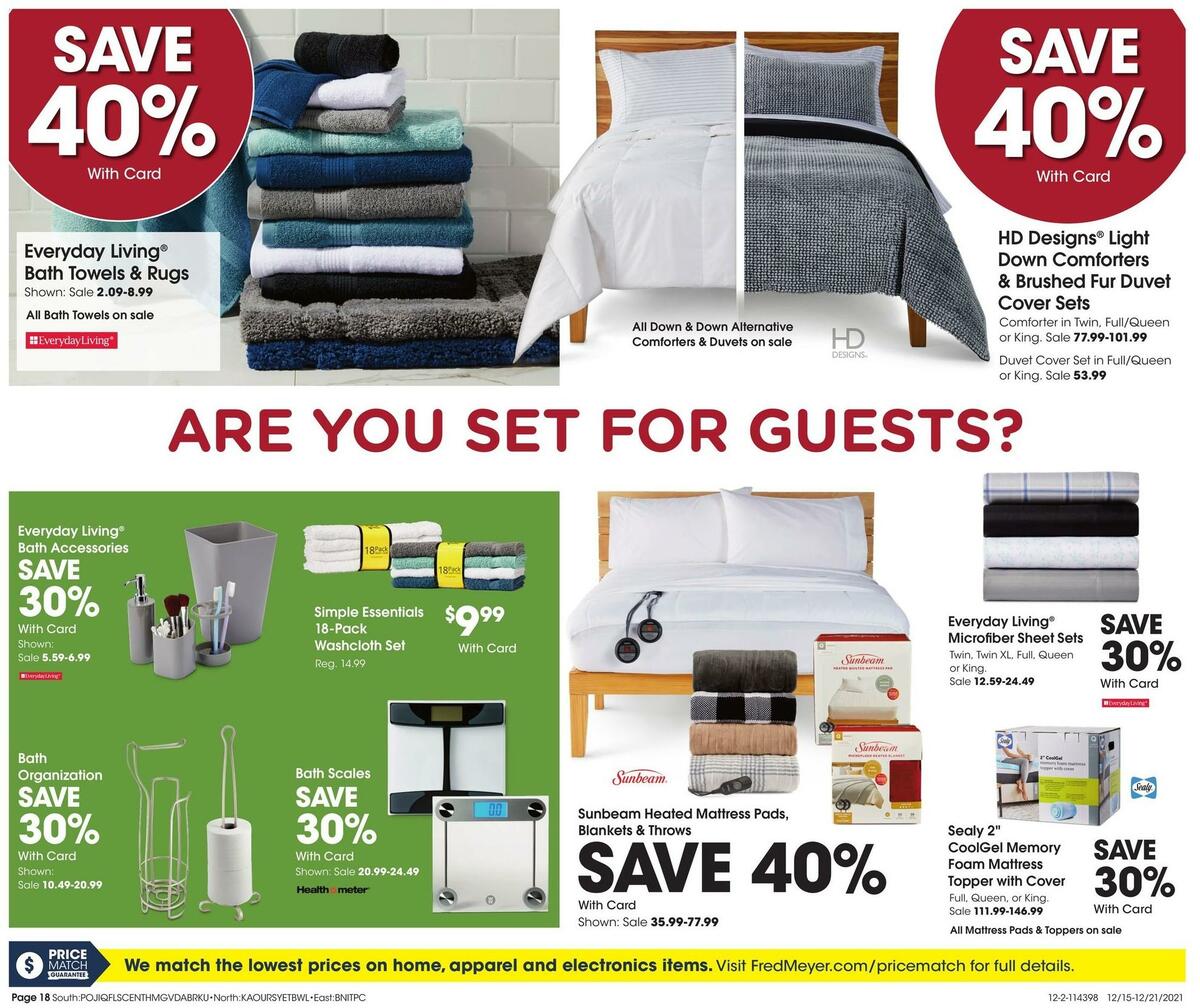 Fred Meyer General Merchandise Weekly Ad from December 15