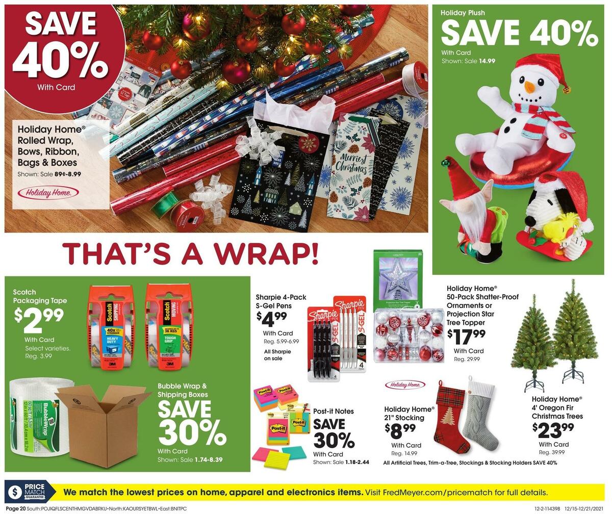 Fred Meyer General Merchandise Weekly Ad from December 15