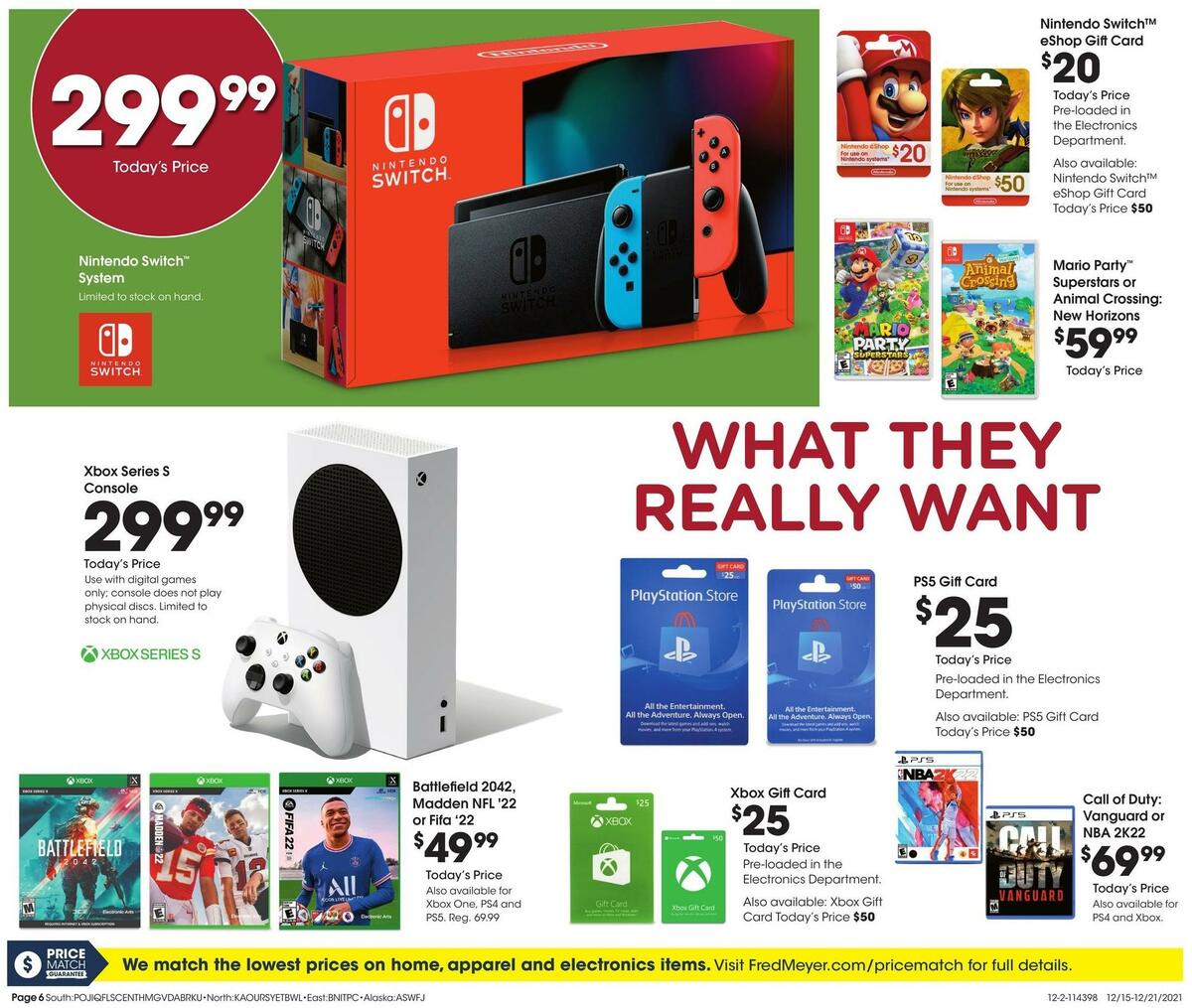 Fred Meyer General Merchandise Weekly Ad from December 15