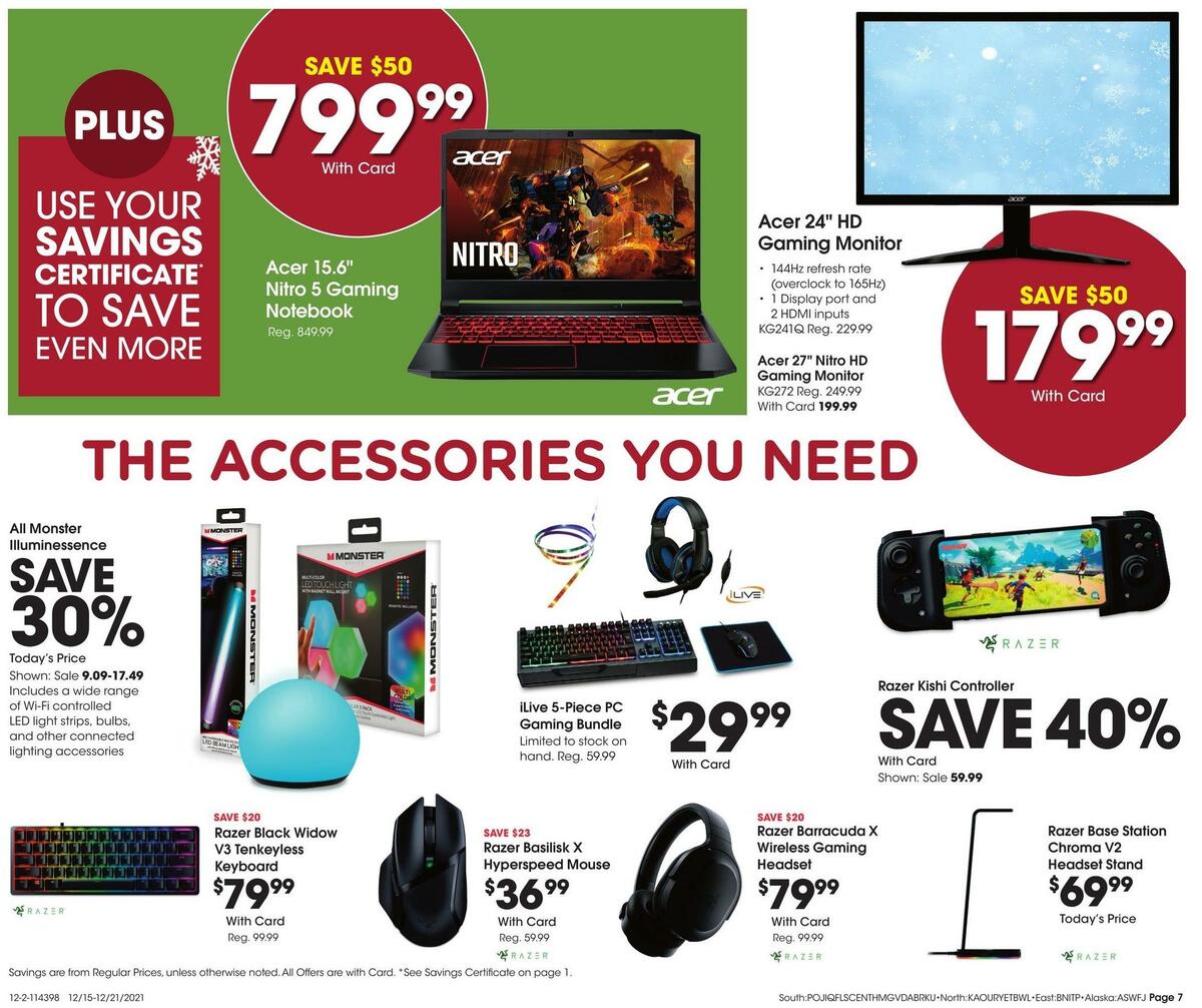 Fred Meyer General Merchandise Weekly Ad from December 15