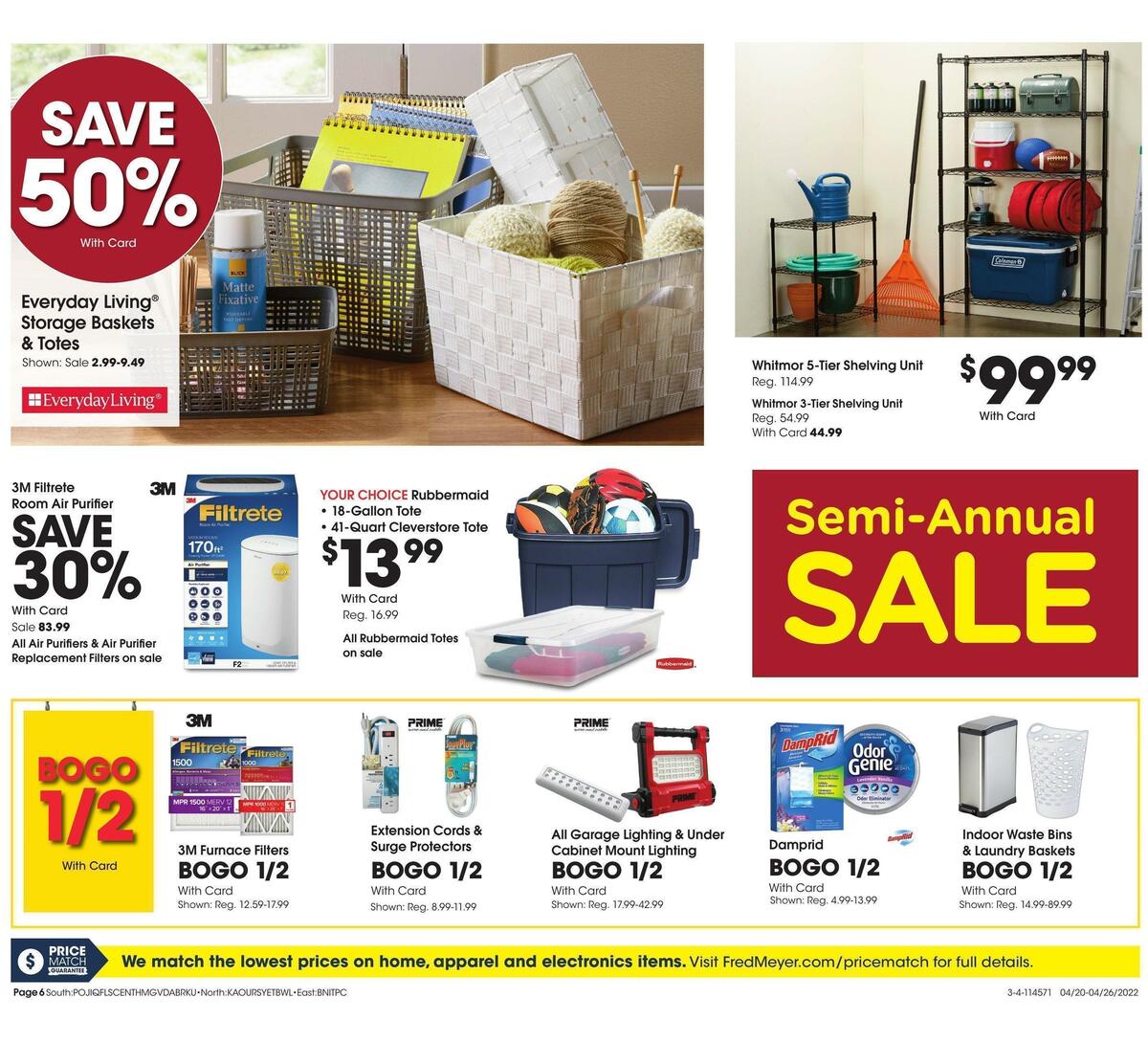 Fred Meyer General Merchandise Weekly Ad from April 20