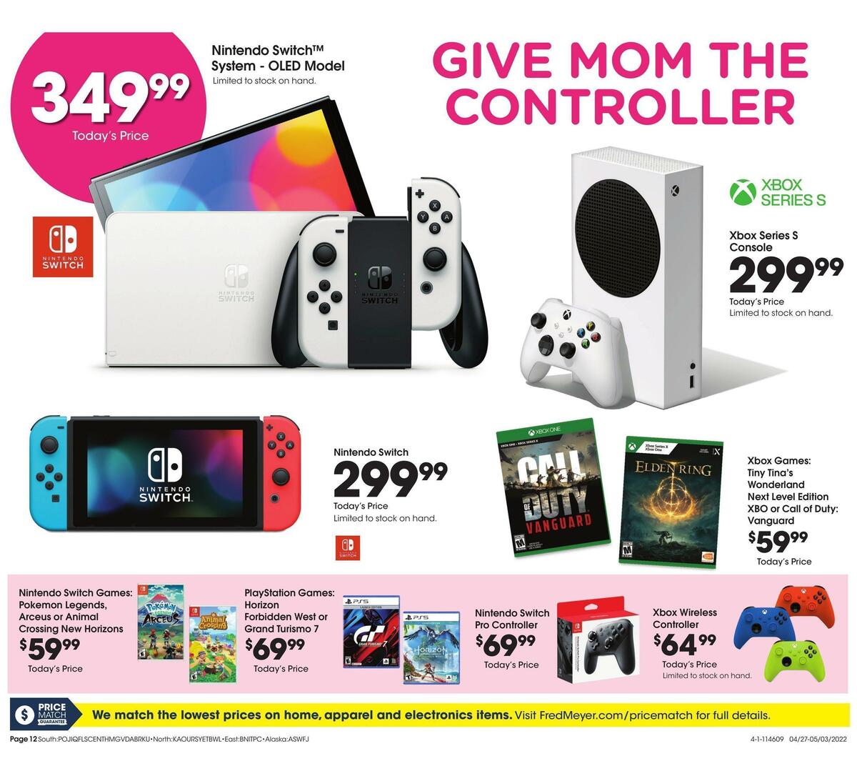 Fred Meyer General Merchandise Weekly Ad from April 27