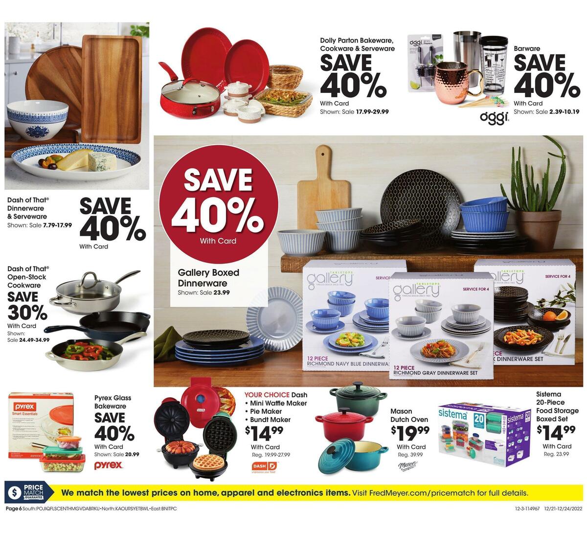 Fred Meyer General Merchandise Weekly Ad from December 21