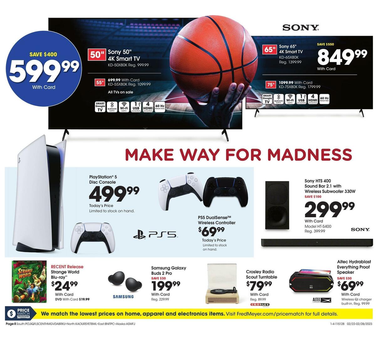 Fred Meyer General Merchandise Weekly Ad from February 22