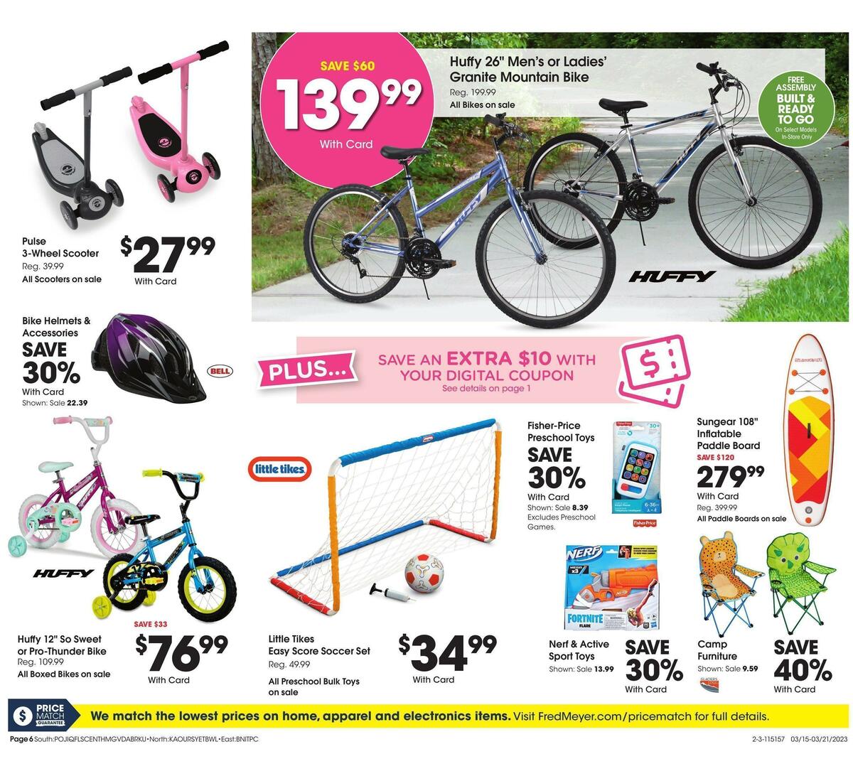 Fred Meyer General Merchandise Weekly Ad from March 15