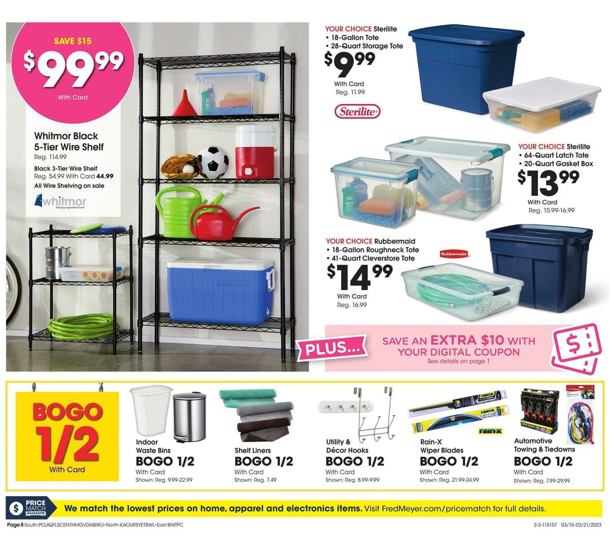 Fred Meyer General Merchandise Weekly Ad from March 15