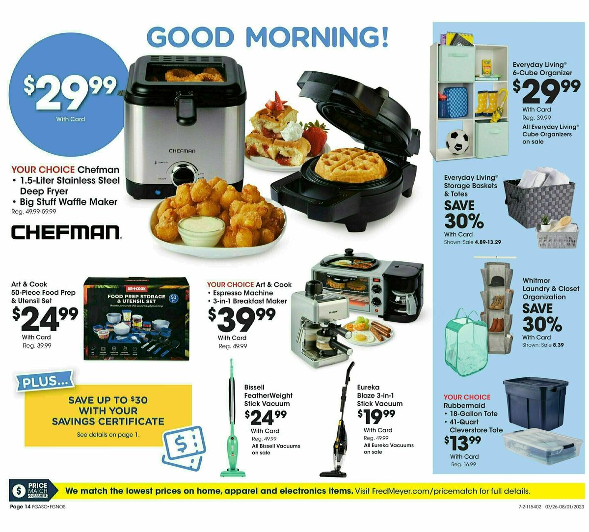 Fred Meyer General Merchandise Weekly Ad from July 26