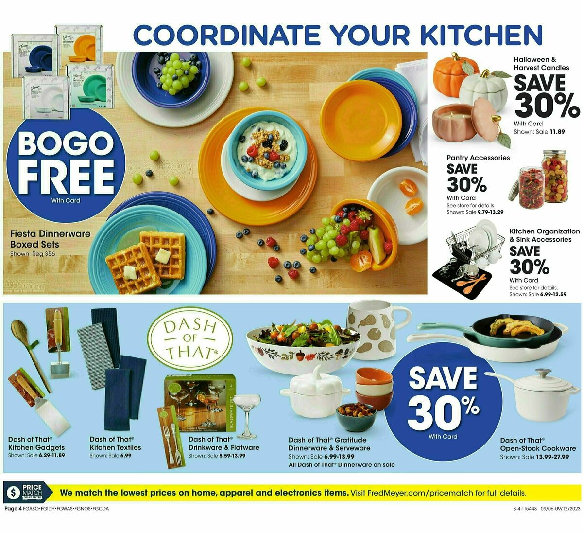 Fred Meyer General Merchandise Weekly Ad from September 6