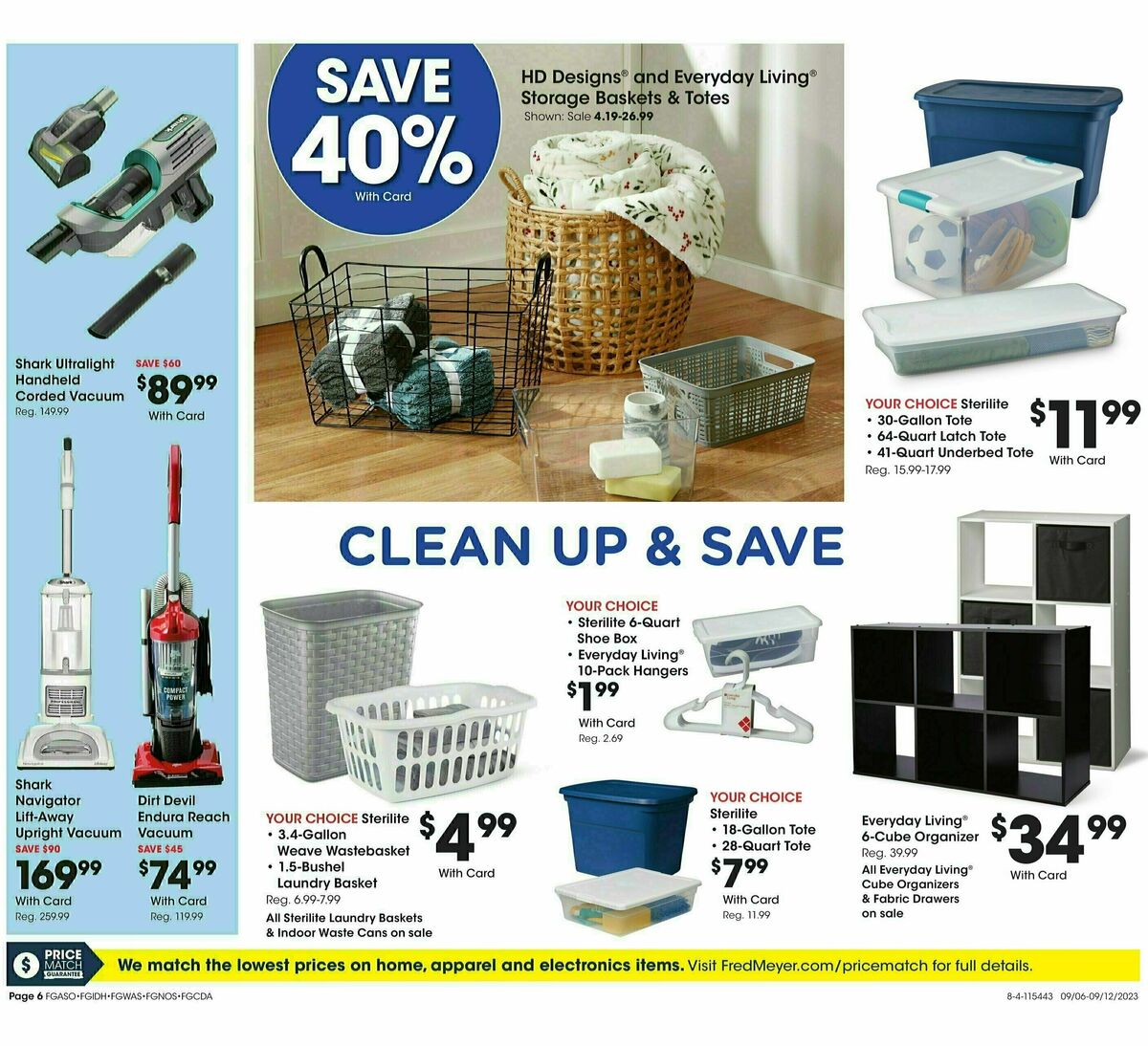 Fred Meyer General Merchandise Weekly Ad from September 6