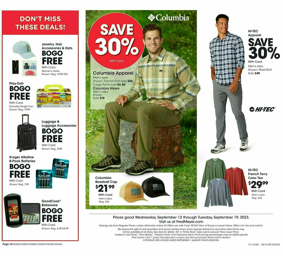 Fred Meyer Weekly Ad from September 13