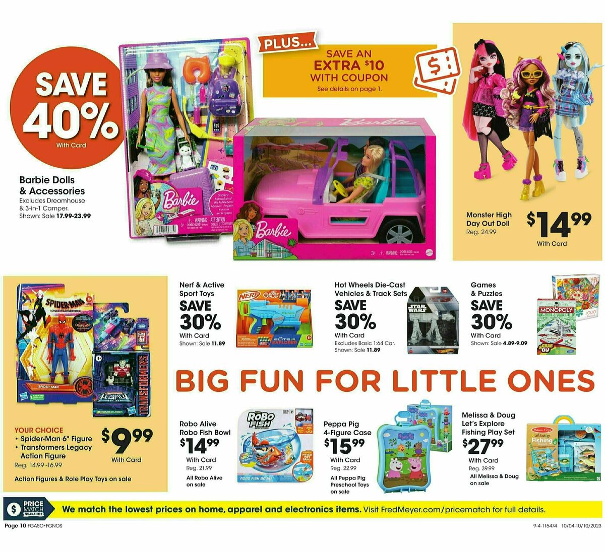 Fred Meyer General Merchandise Weekly Ad from October 4