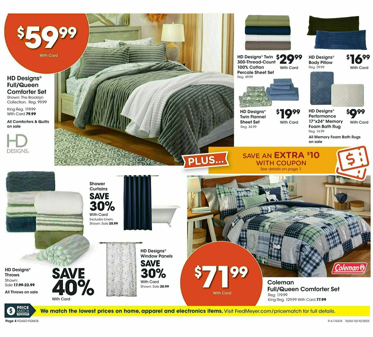 Fred Meyer General Merchandise Weekly Ad from October 4