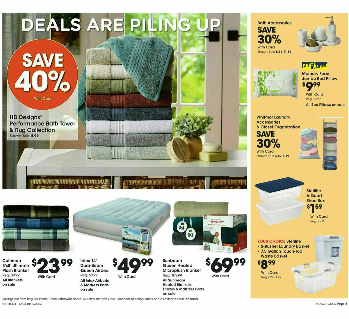 Fred Meyer General Merchandise Weekly Ad from October 4