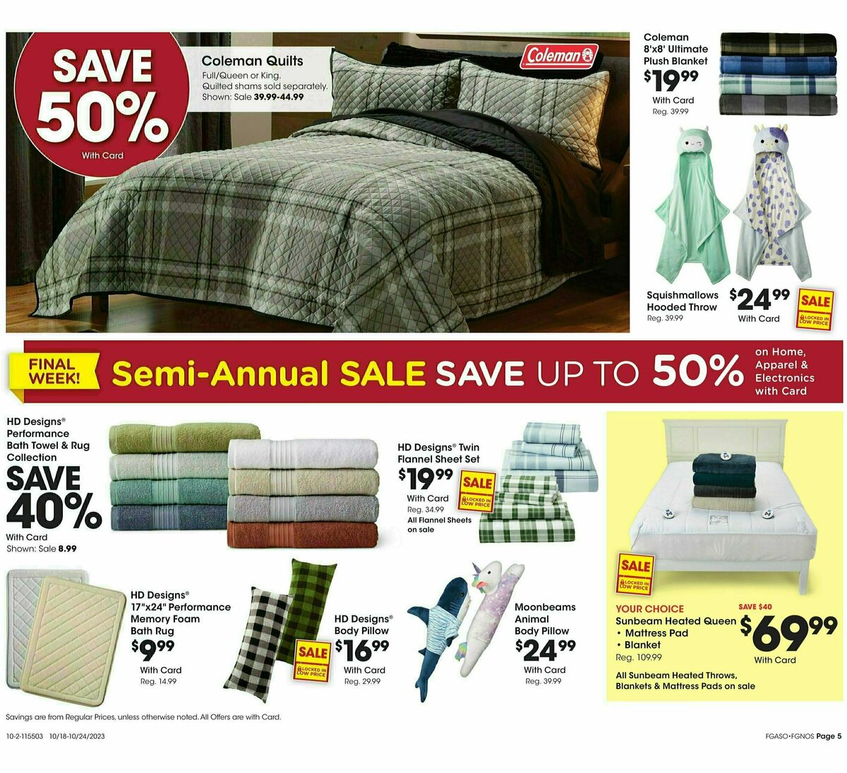 Fred Meyer General Merchandise Weekly Ad from October 18