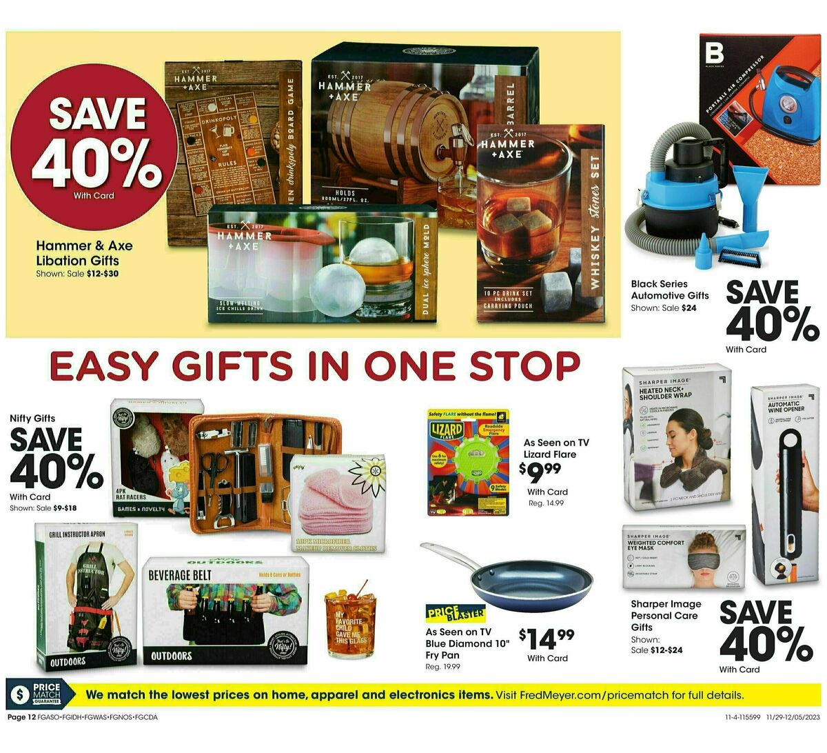 Fred Meyer General Merchandise Weekly Ad from November 29