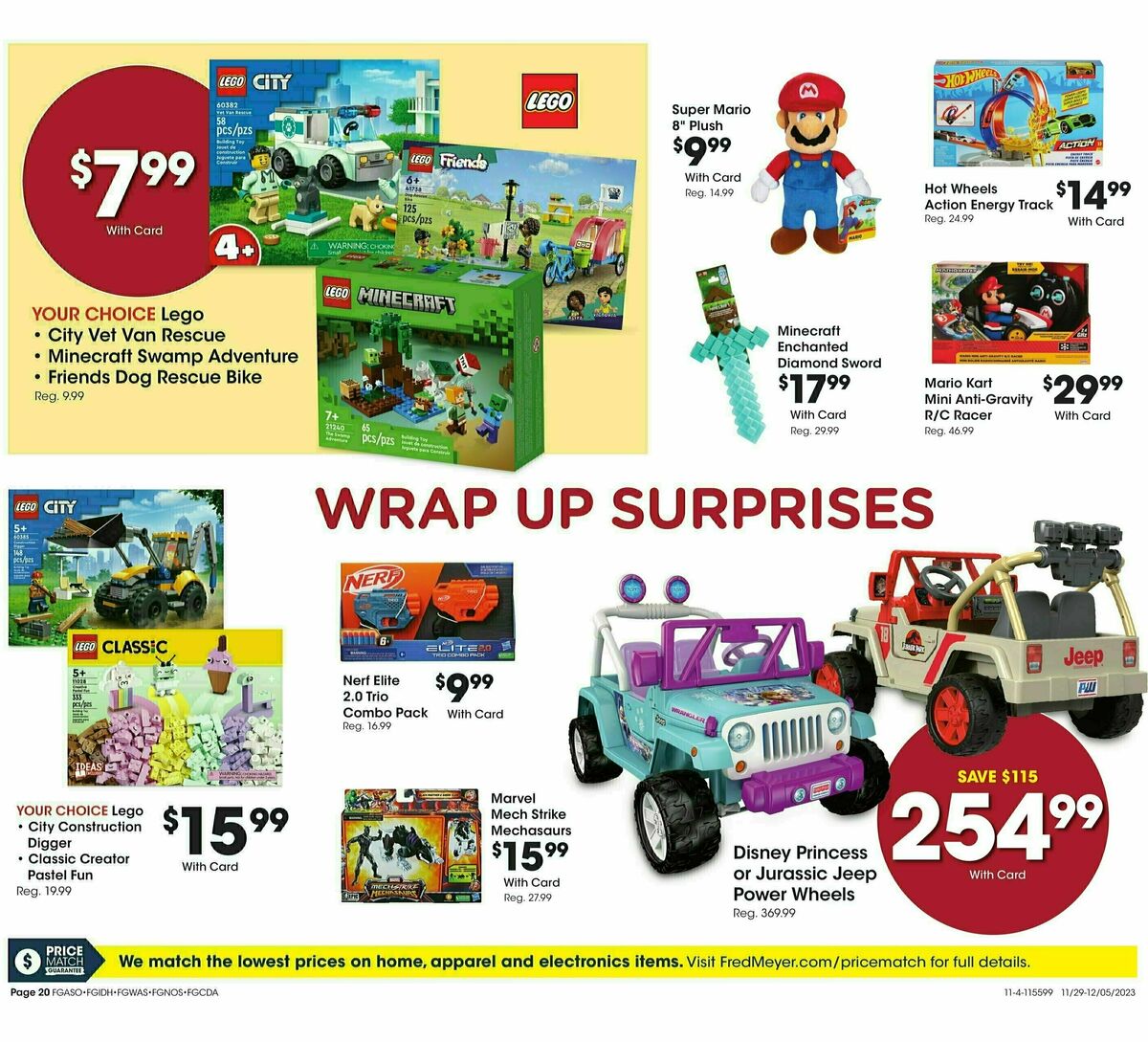 Fred Meyer General Merchandise Weekly Ad from November 29