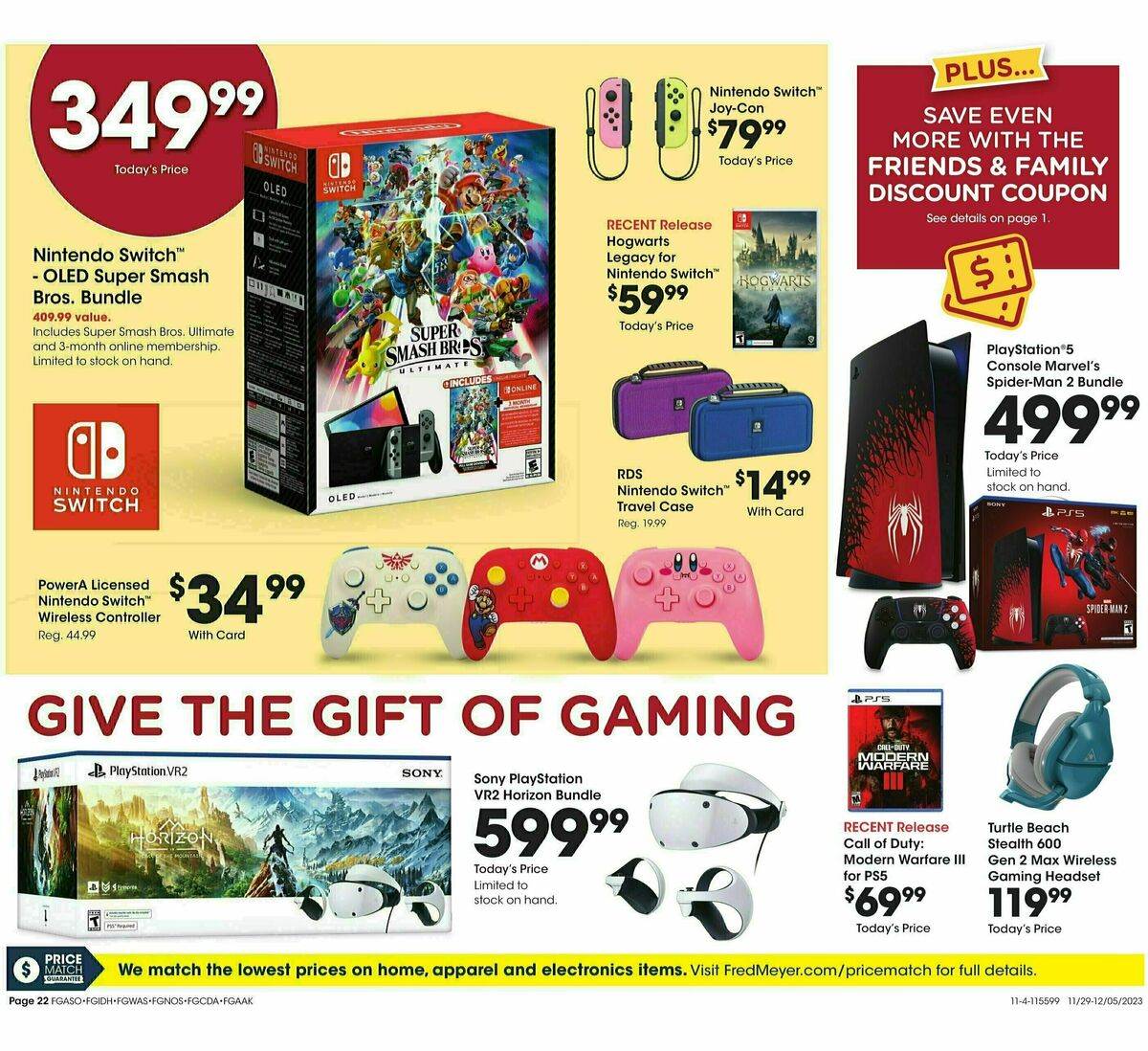 Fred Meyer General Merchandise Weekly Ad from November 29