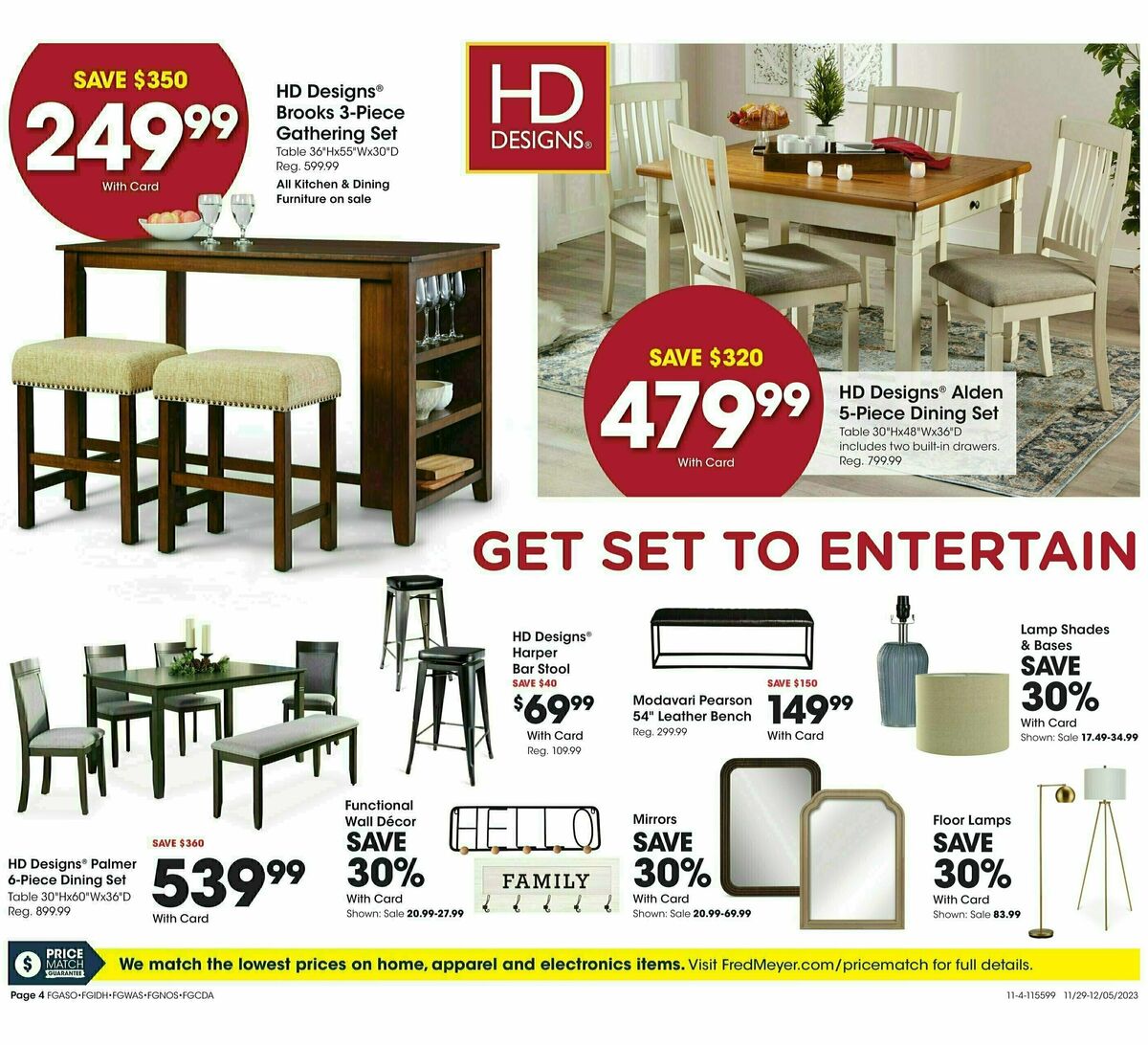 Fred Meyer General Merchandise Weekly Ad from November 29