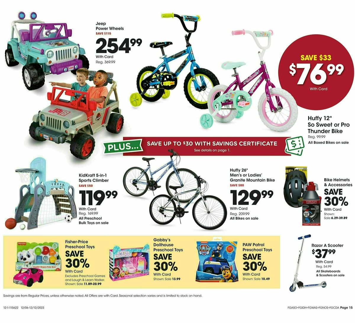 Fred Meyer General Merchandise Weekly Ad from December 6