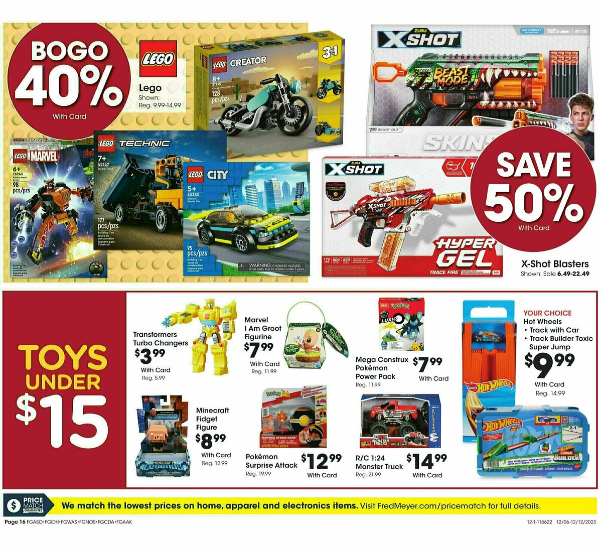 Fred Meyer General Merchandise Weekly Ad from December 6