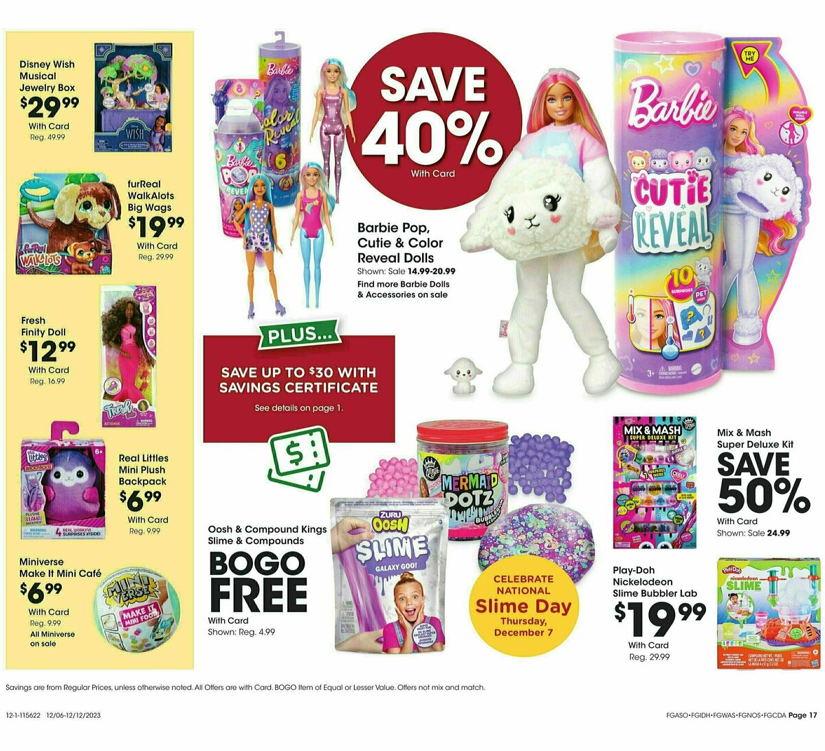 Fred Meyer General Merchandise Weekly Ad from December 6