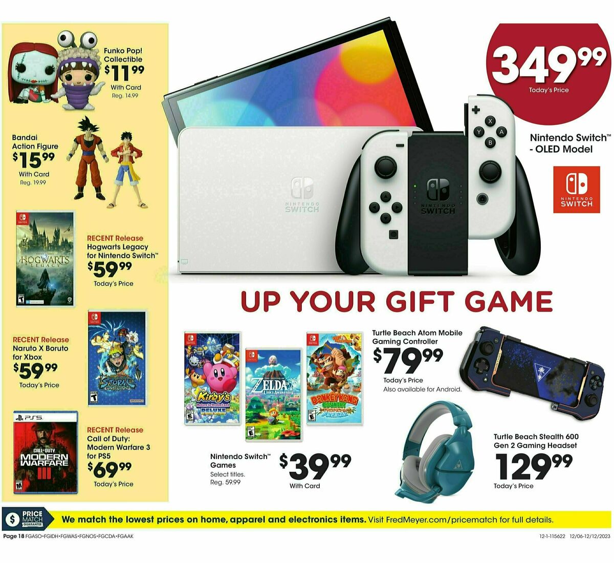 Fred Meyer General Merchandise Weekly Ad from December 6