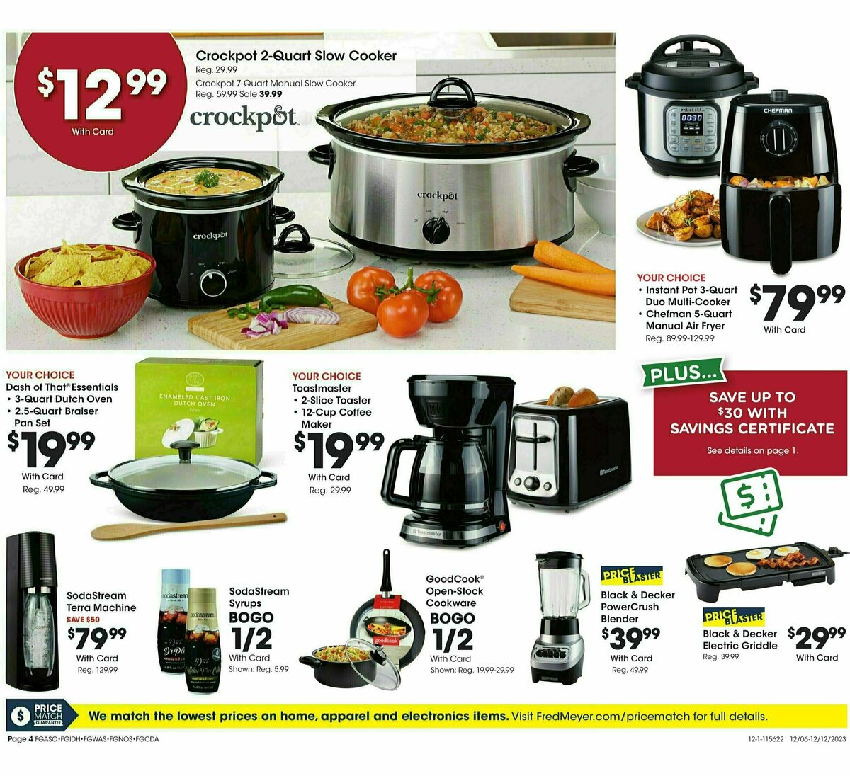 Fred Meyer General Merchandise Weekly Ad from December 6