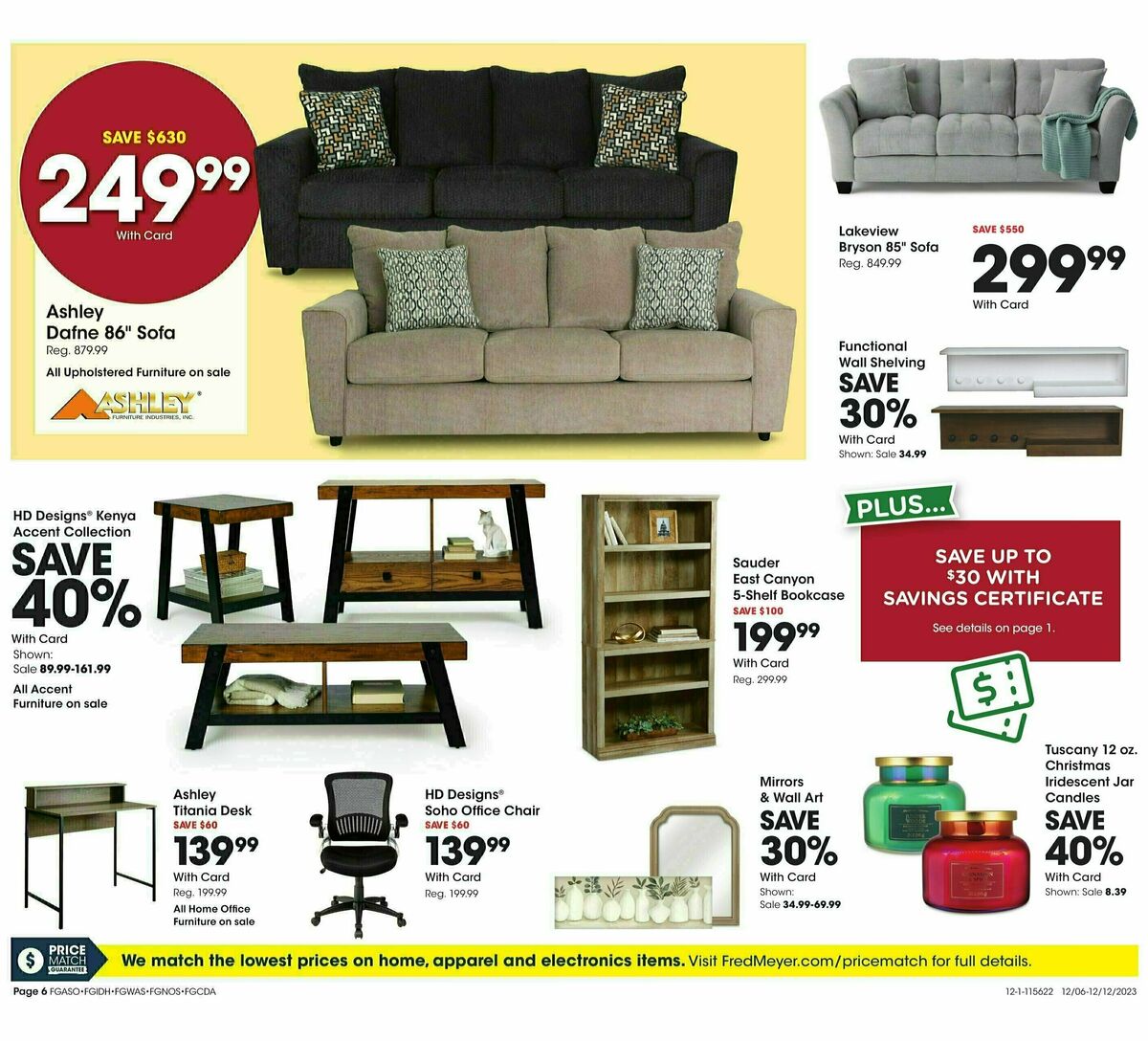 Fred Meyer General Merchandise Weekly Ad from December 6