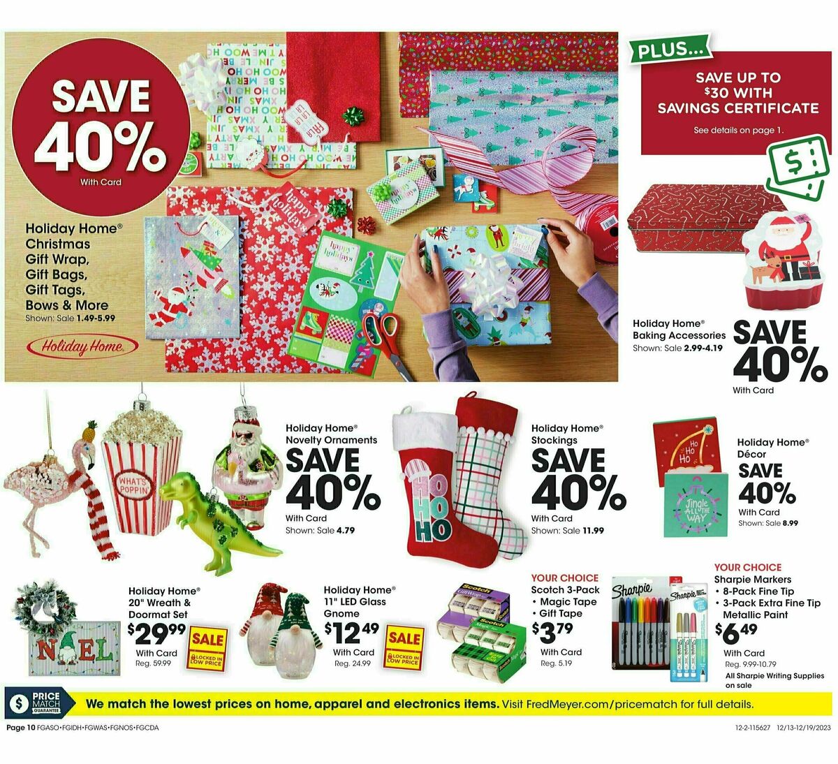 Fred Meyer General Merchandise Weekly Ad from December 13