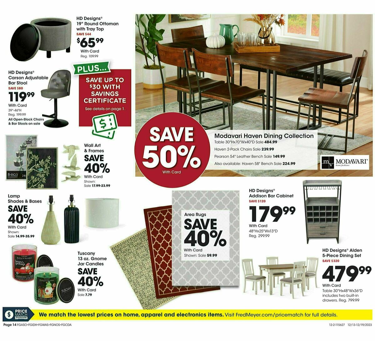 Fred Meyer General Merchandise Weekly Ad from December 13