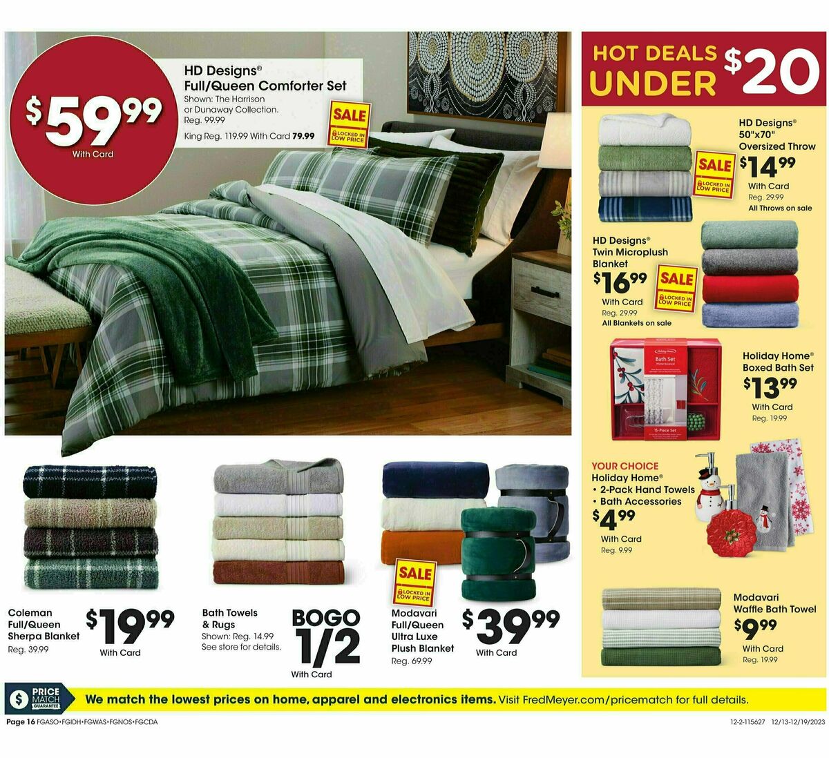 Fred Meyer General Merchandise Weekly Ad from December 13