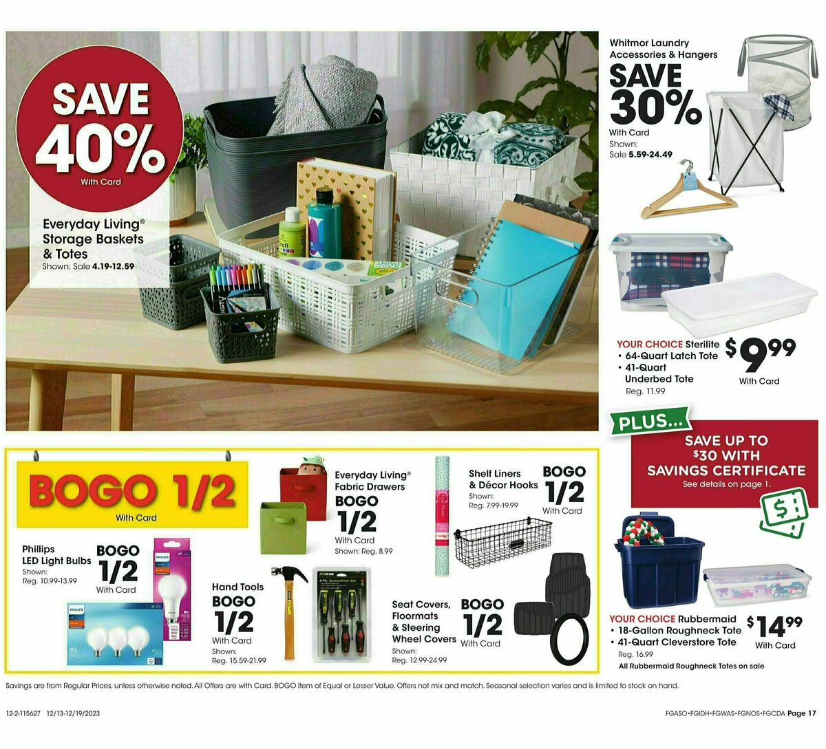 Fred Meyer General Merchandise Weekly Ad from December 13